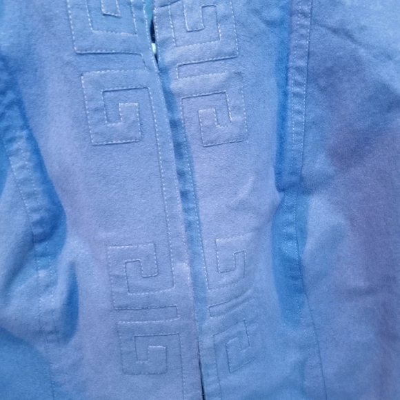 Designed by James Chen lilac purple suede blazer jacket - Picture 3 of 8